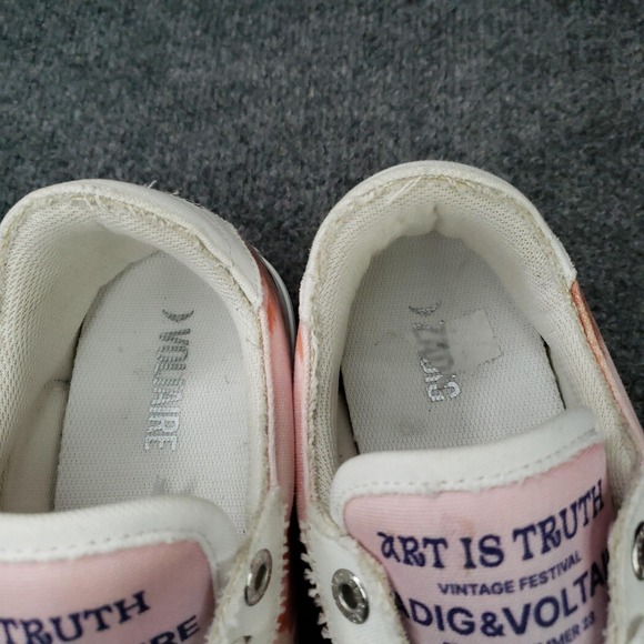 Zadig & Voltaire Art Is‎ Truth Shoes Womens Size 8.5 EU 39 Palm Print Sneakers - Picture 11 of 15